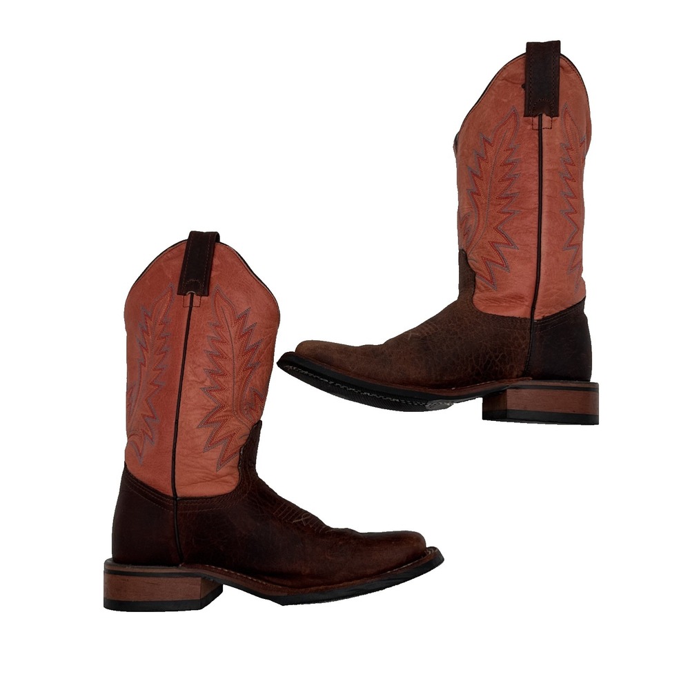 Corral/Brown,Brahma, two toned, Western cowboy Boot Size 7 woman, stampede - Picture 2 of 16